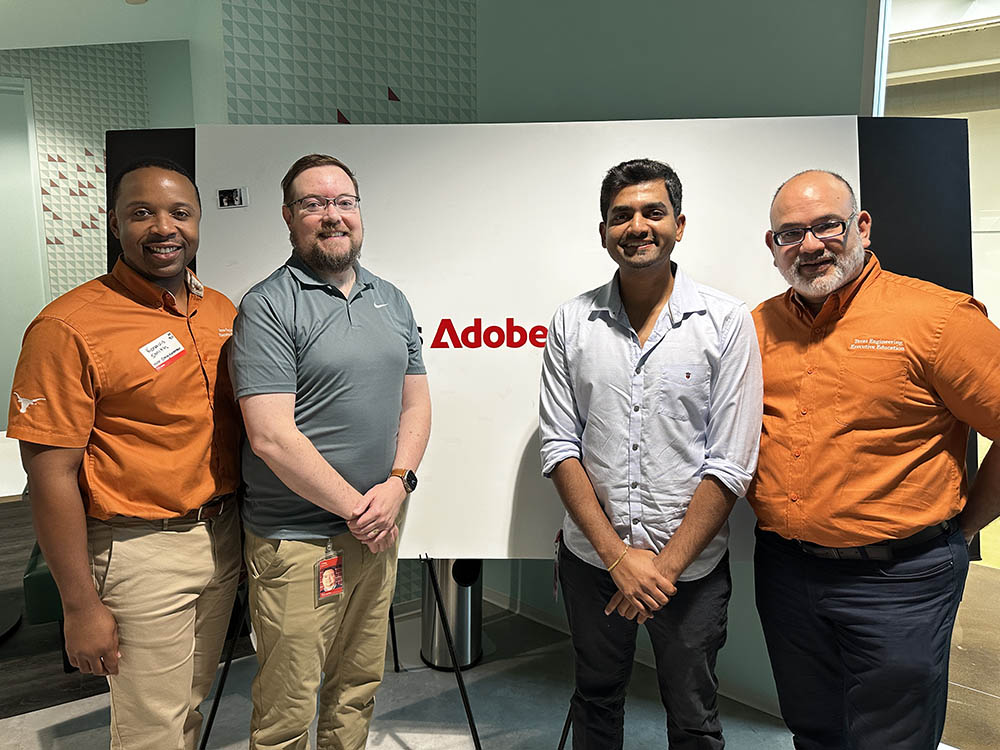 Craig Herdman (second from left) pictured with (L-R) Konavis Smith, TxEEE; Prabhu Ram Ganapathy Ramasubramanian, Adobe; and Edgardo Irizarry, TxEEE.